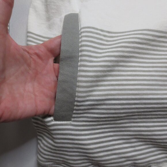 OKC THUNDER sweatshirt CREAM black RARE striped UNK hoodie SIZE L - Picture 5 of 13